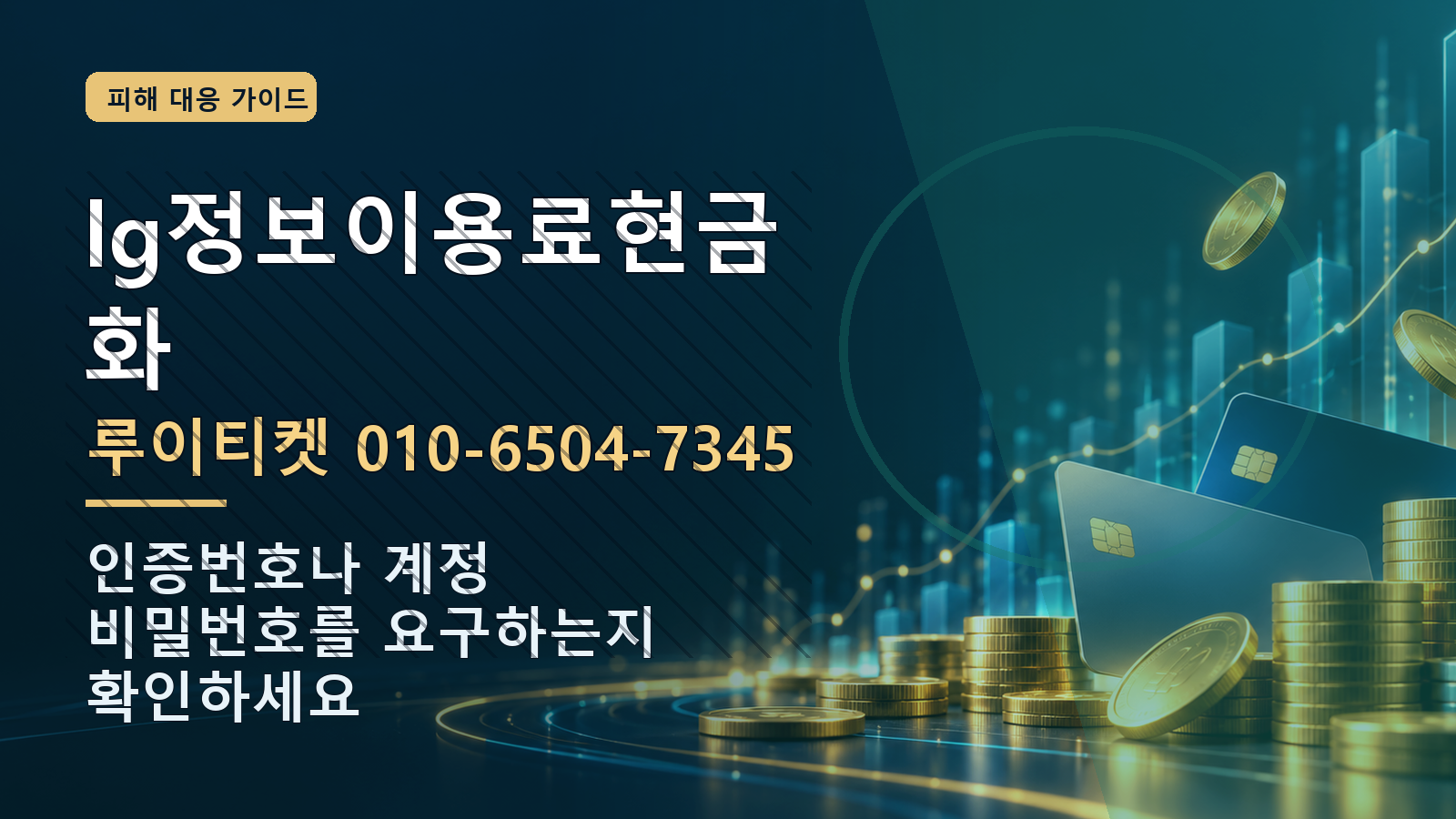 lg정보이용료현금화: 루이티켓 010-6504-7345 · 인증번호나 계정 비밀번호를 요구하는지 확인하세요
